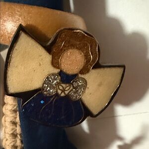 Angel Brooch with Blue and Cream Accents